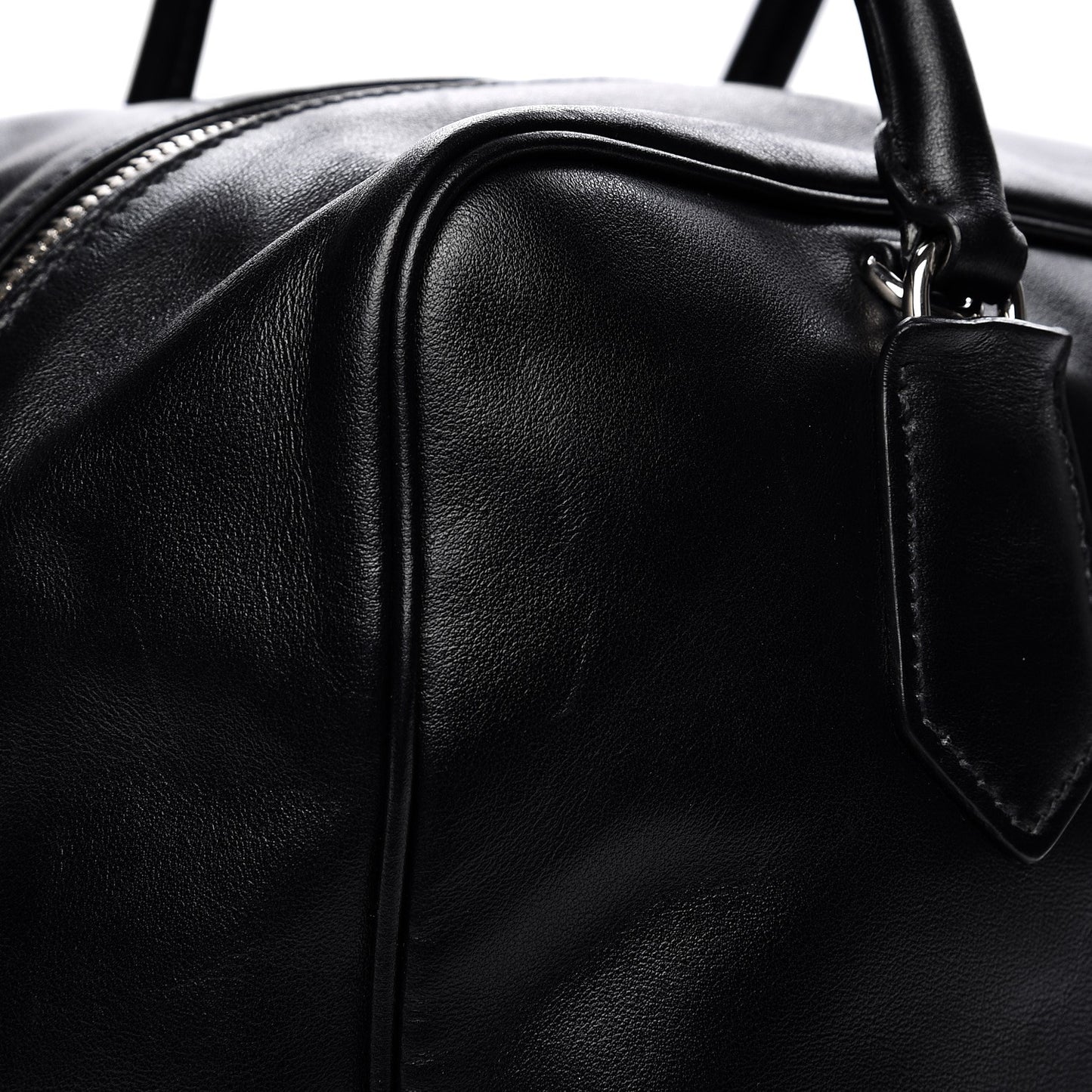 Soft Calf Large Inside Satchel Black Turquoise