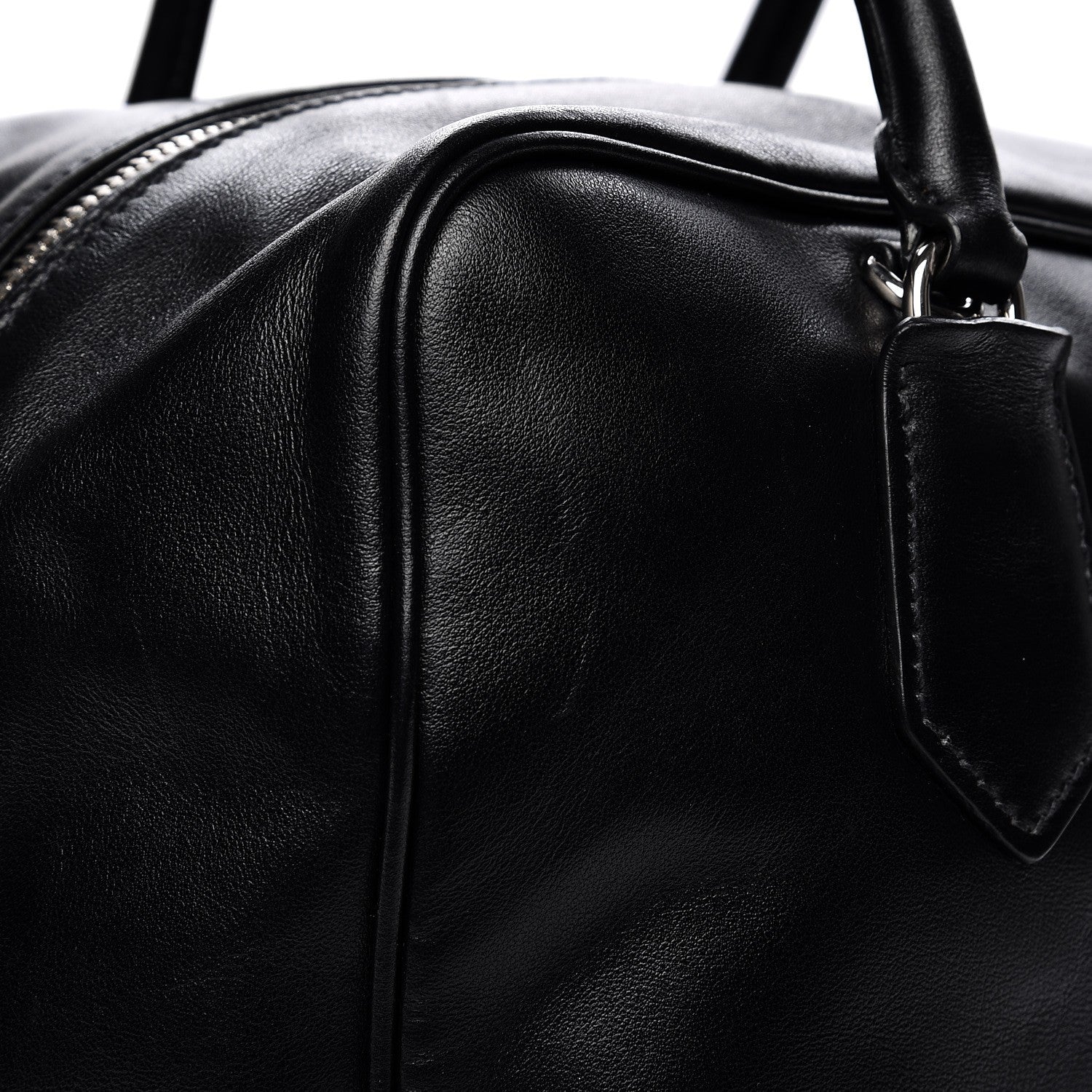 Prada Soft Calf Large Inside Satchel Black Turquoise 7 of 7