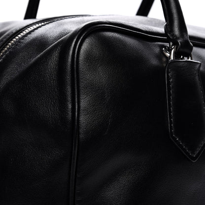 Prada Soft Calf Large Inside Satchel Black Turquoise 7 of 7