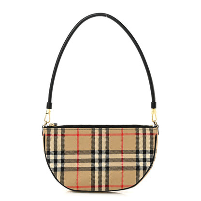 Burberry Vintage Check Calfskin Olympia Slim Pouch Archive Beige 1 of 10