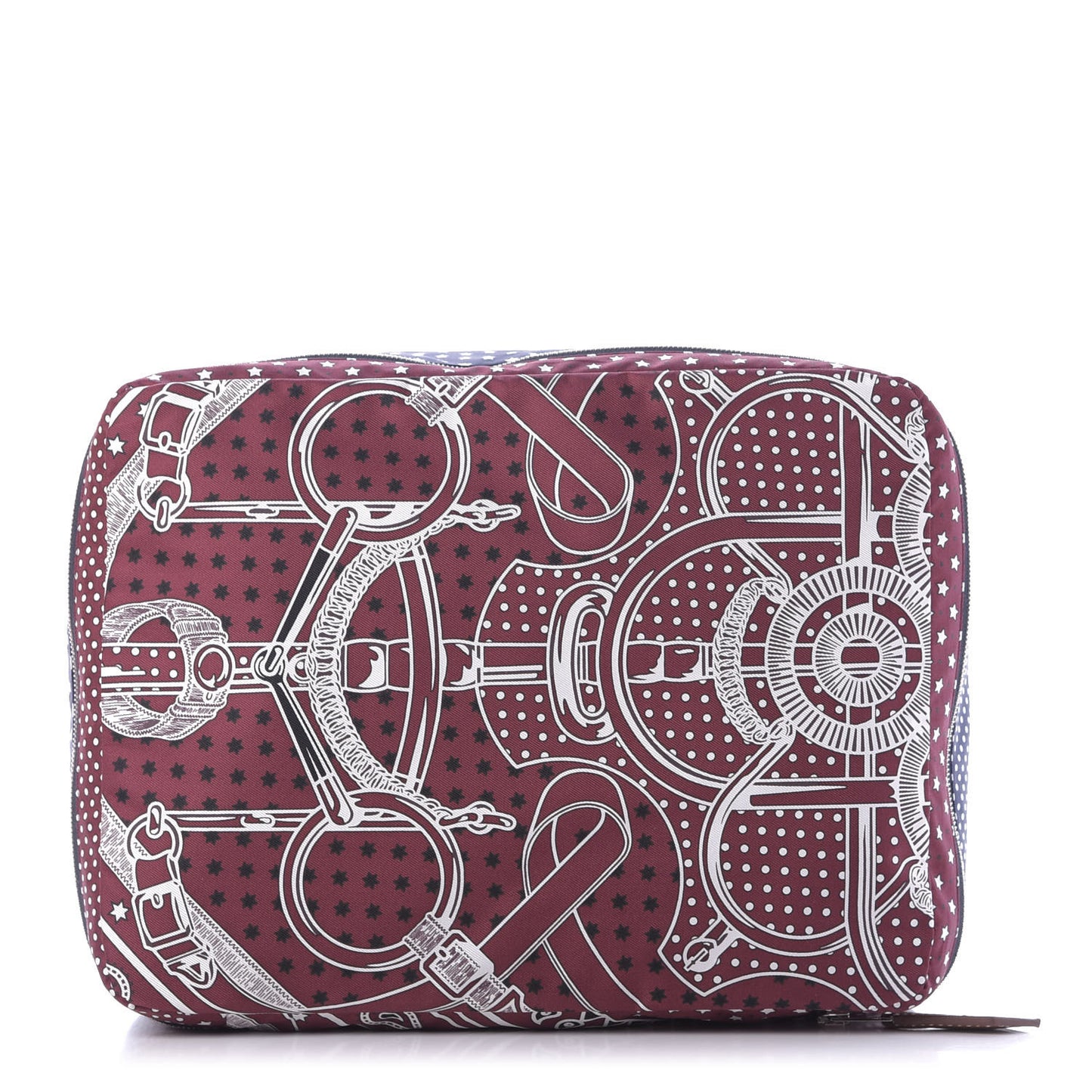 Silk Eperon d'Or Bandana Travelsilk PM Cube Bordeaux Bleu Marine