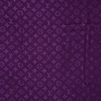 Louis Vuitton Silk Wool Monogram Shawl Cassis 1 of 5