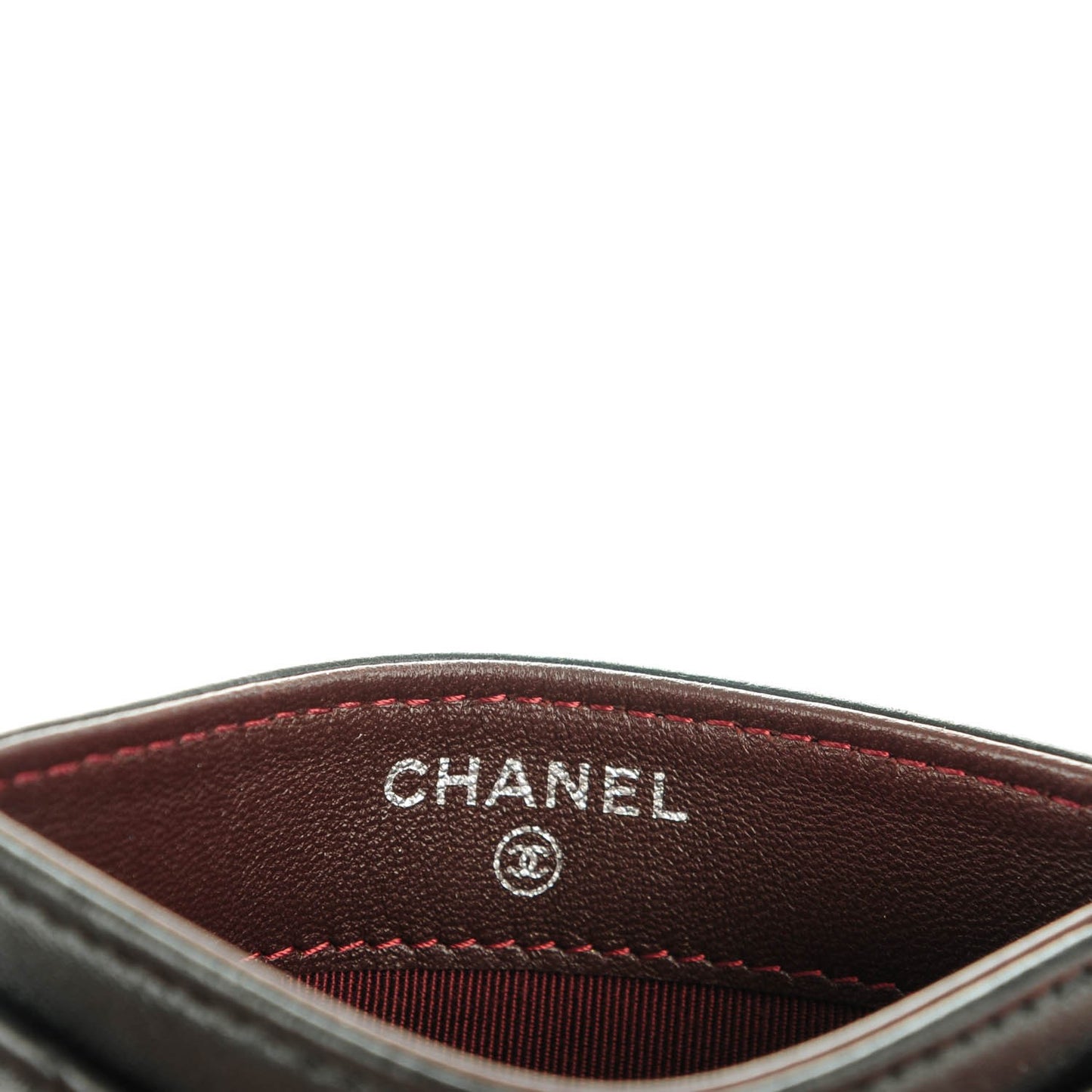 Lambskin Quilted Card Holder Black