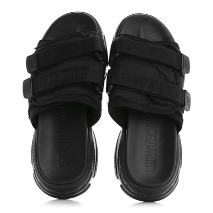 Christian Dior Technical Fabric Camouflage D-Wander Slide Sandals 40 Black 2 of 11