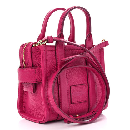 Marc Jacobs Grained Calfskin Mini The Tote Bag Lipstick Pink 3 of 9