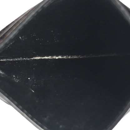 Saint Laurent Grain De Poudre Matelasse Chevron Monochrome Monogram Credit Card Case Black 5 of 9
