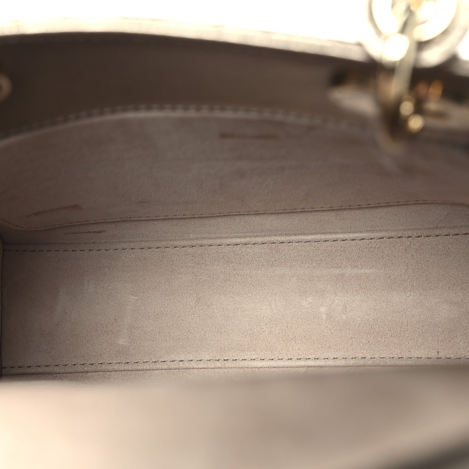 Christian Dior Metallic Lambskin Cannage Small My ABCDior Lady Dior Gold 4 of 8
