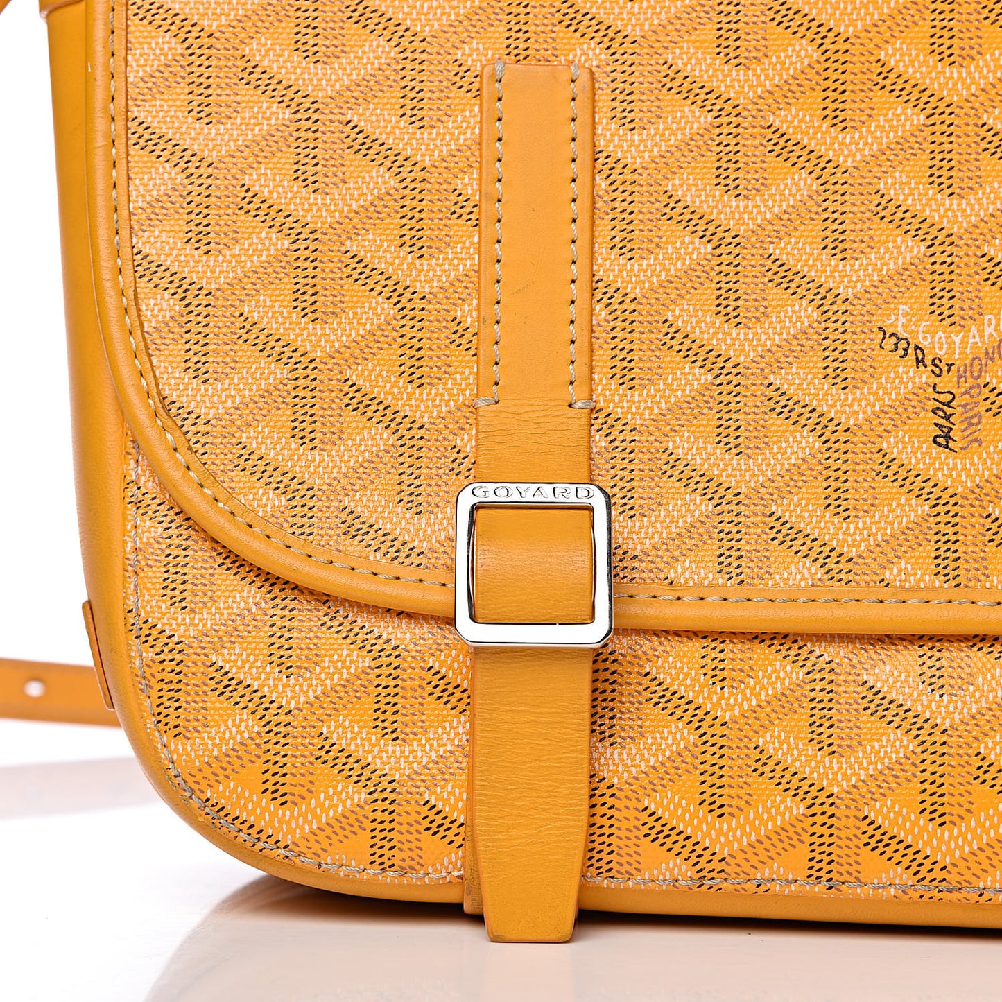 Goyardine Belvedere MM Messenger Bag Yellow
