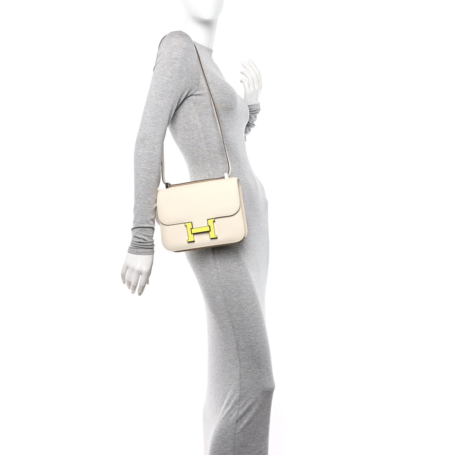 Hermes Epsom Enamel Constance 1-24 Nata Jaune Citron 2 of 11
