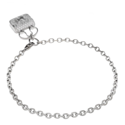 Hermes 18K White Gold Diamond Constance Amulettes Bracelet LG 2 of 3