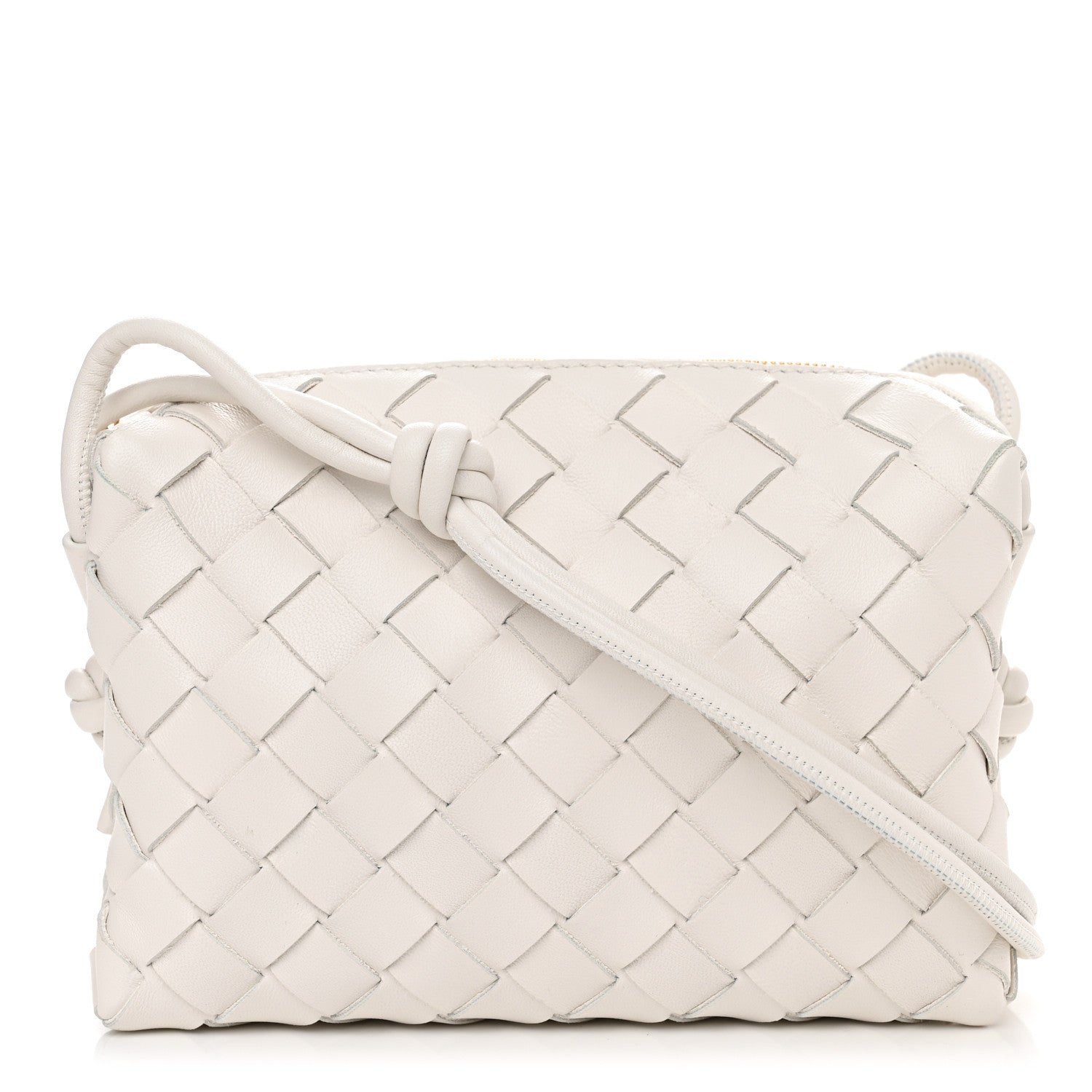 Bottega Veneta Nappa Intrecciato Mini Loop Camera Bag White 1 of 10