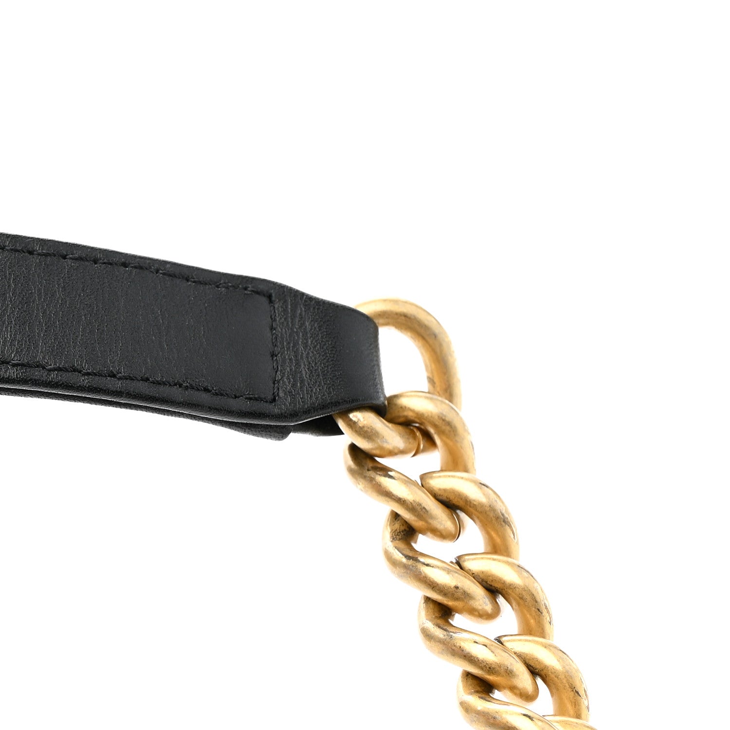 Chanel Lambskin Quilted Medium Chain Around Boy Flap Black Black 14 of 15
