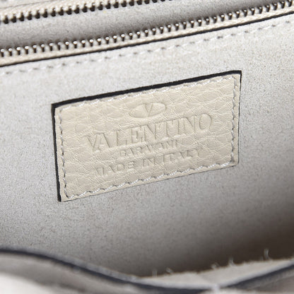 Valentino Garavani Grained Calfskin Rockstud Top Handle Flap Shoulder Bag Light Ivory 6 of 7