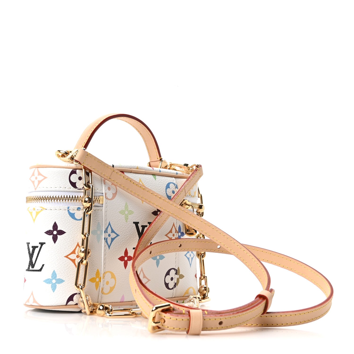 Louis Vuitton LV x TM Monogram Multicolor Vanity Chain Pouch White 2 of 8