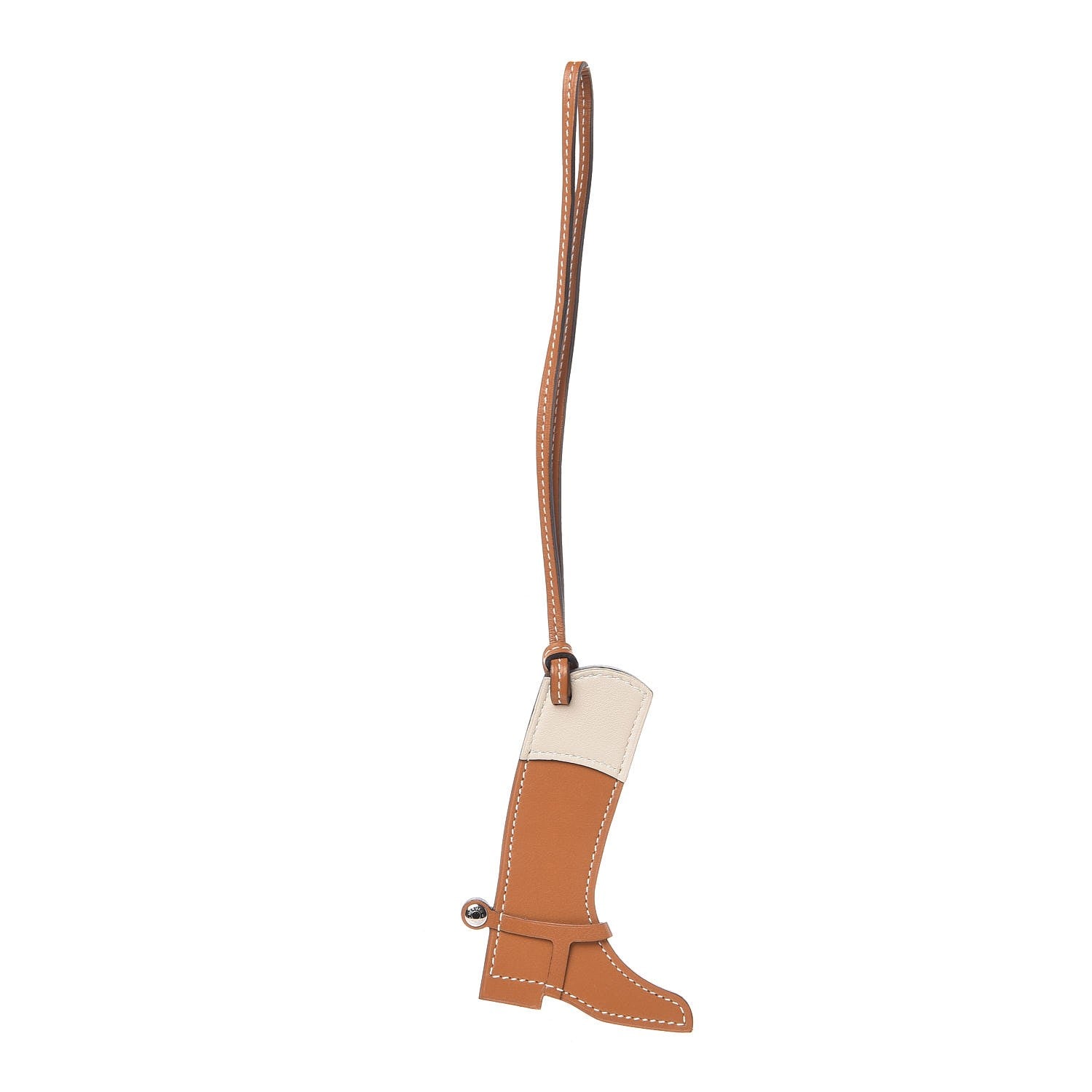 Hermes Box Swift Boot Bag Charm Natural Sable 1 of 4