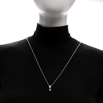 Damiani 18K White Gold Diamond D Side Pendant Necklace 3 of 6