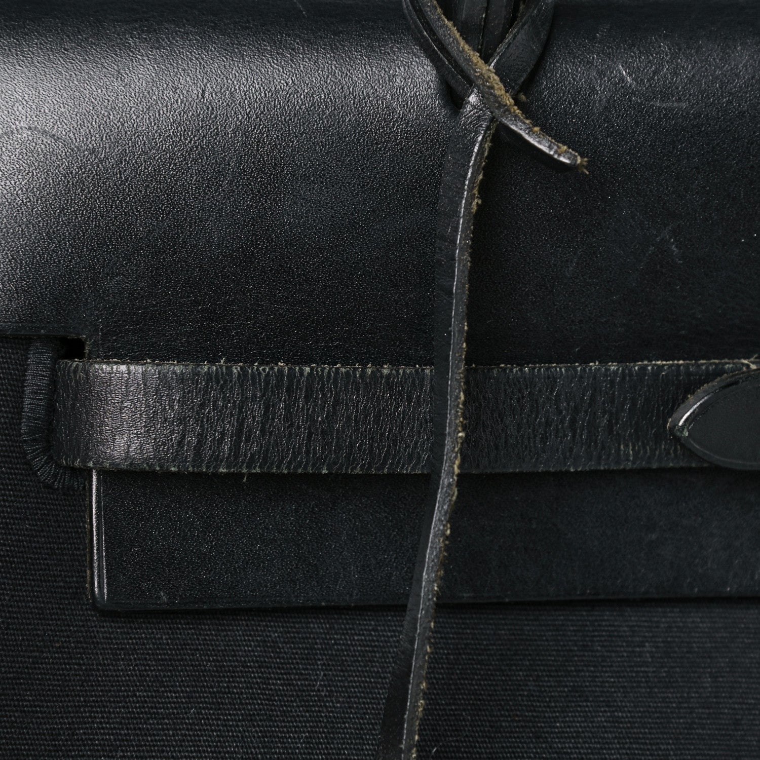 Hermes Toile Vache Calfskin Herbag 30 PM Backpack Black 24 of 28