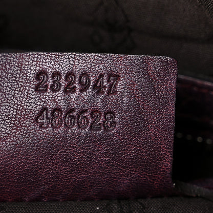 Gucci Monogram Medium Bamboo Bar Tote Bordeaux 7 of 21