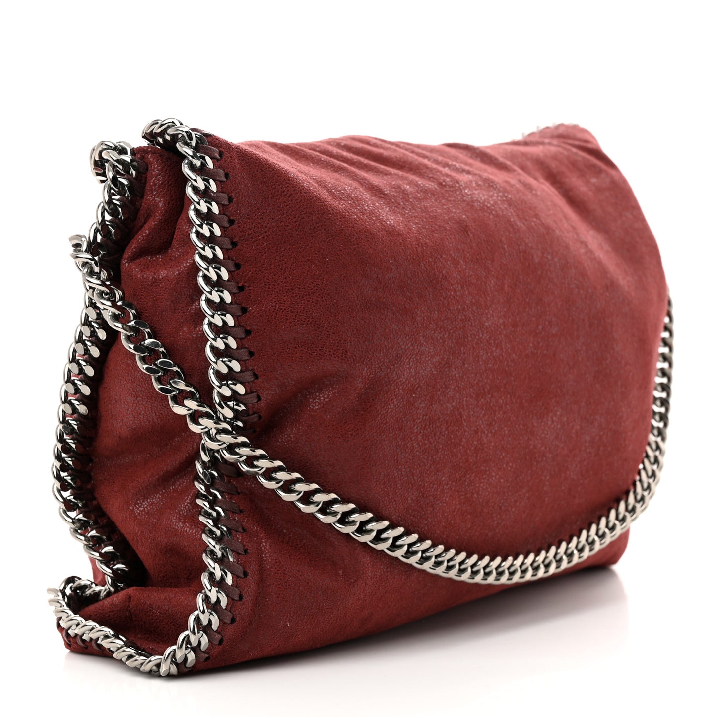 Shaggy Deer Falabella Fold Over Tote Wine