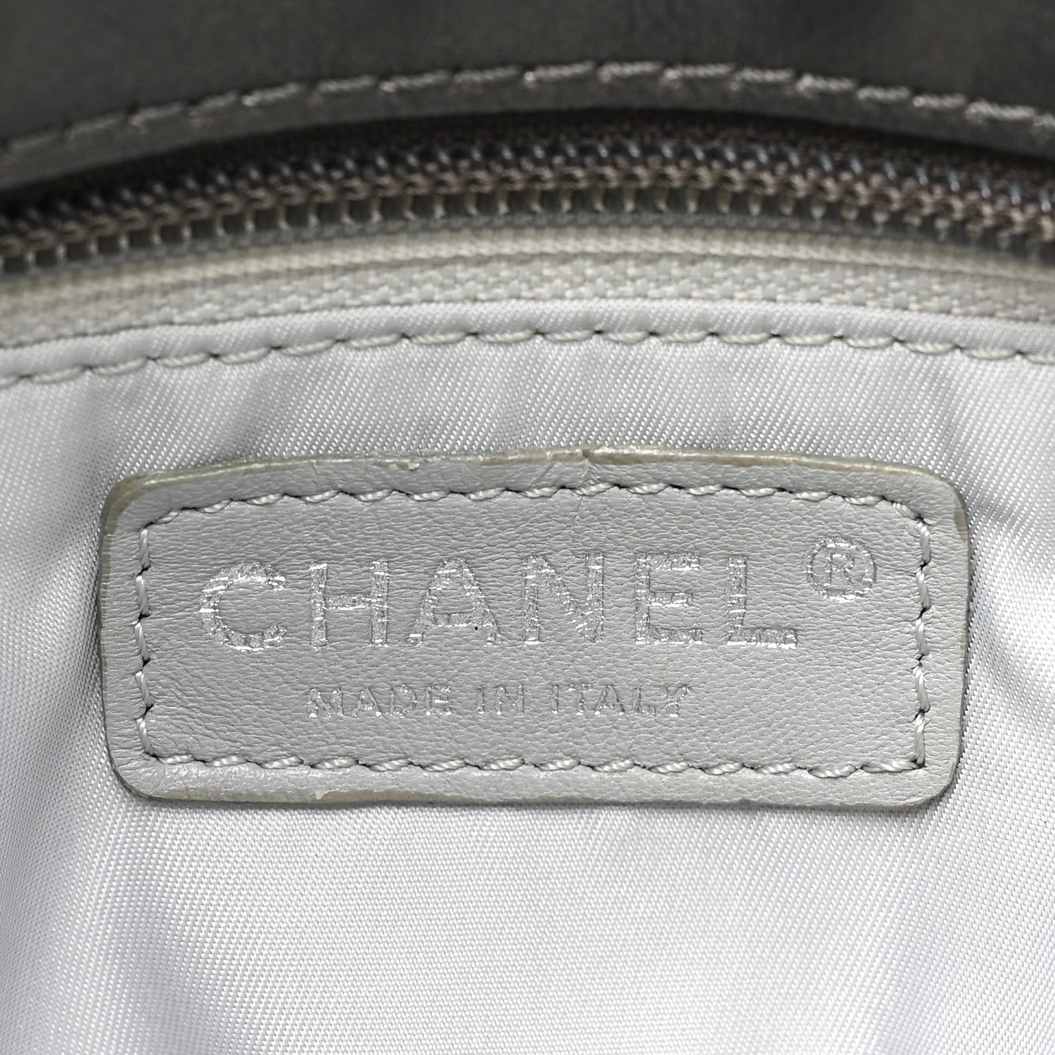 Chanel Coated Canvas Quilted Large Paris Biarritz Tote Silver 8 of 16
