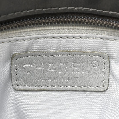 Chanel Coated Canvas Quilted Large Paris Biarritz Tote Silver 8 of 16