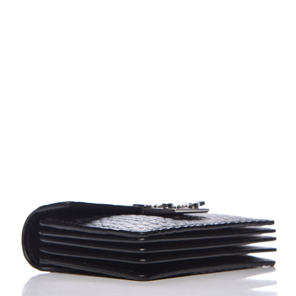 MCM Visetos Mini Accordion Card Wallet Black 4 of 7