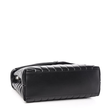 Saint Laurent Calfskin Y Quilted Monogram Medium Loulou Chain Satchel Black 4 of 12