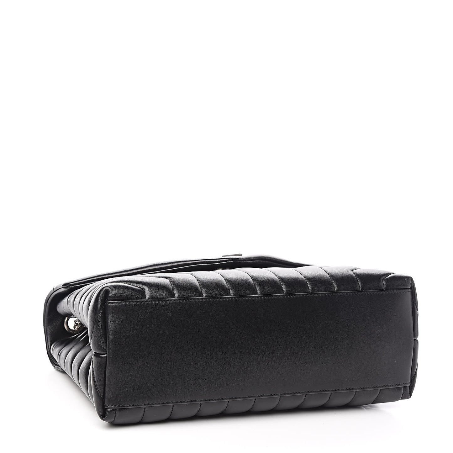 Calfskin Y Quilted Monogram Medium Loulou Chain Satchel Black