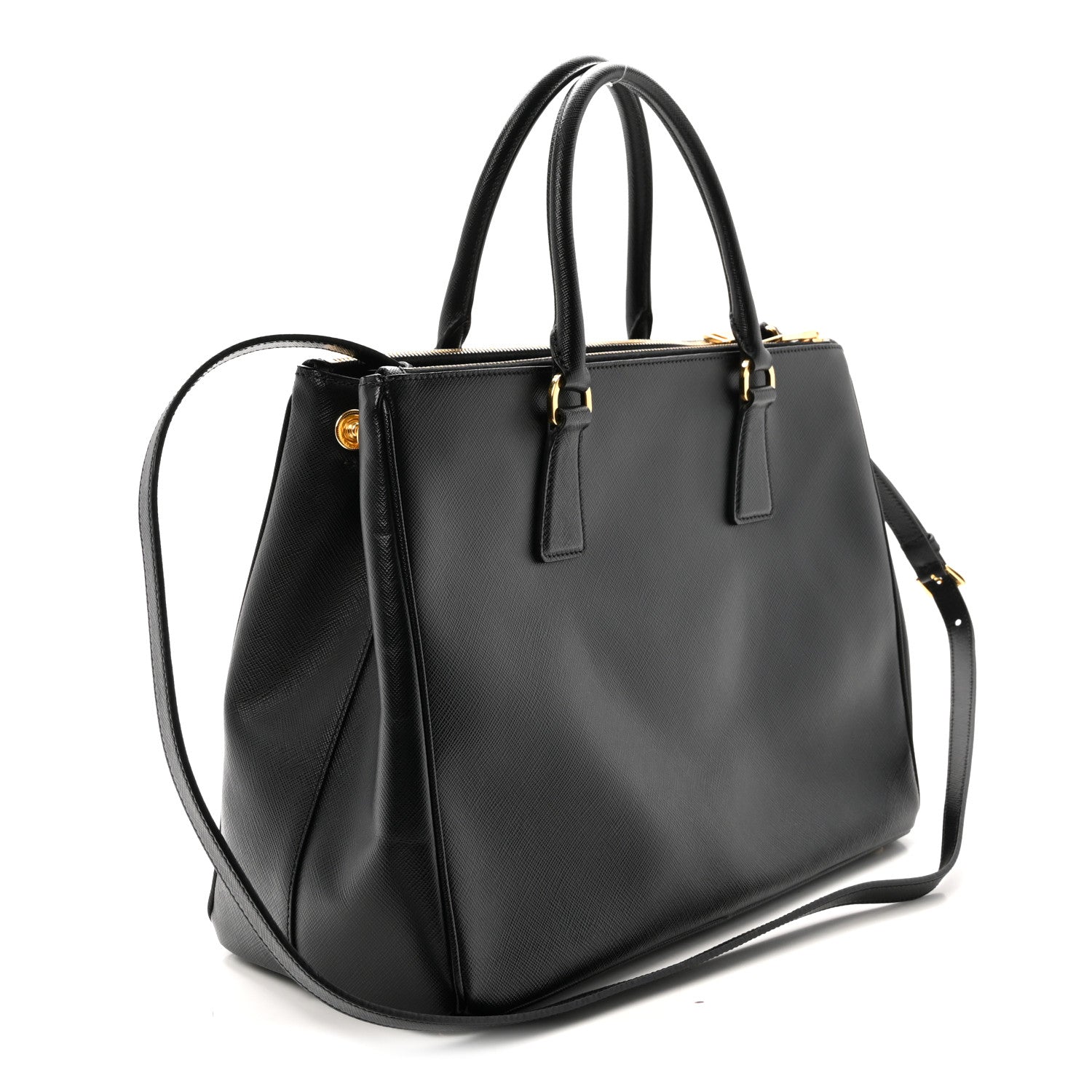 Prada Saffiano Medium Galleria Double Zip Tote Black 3 of 9