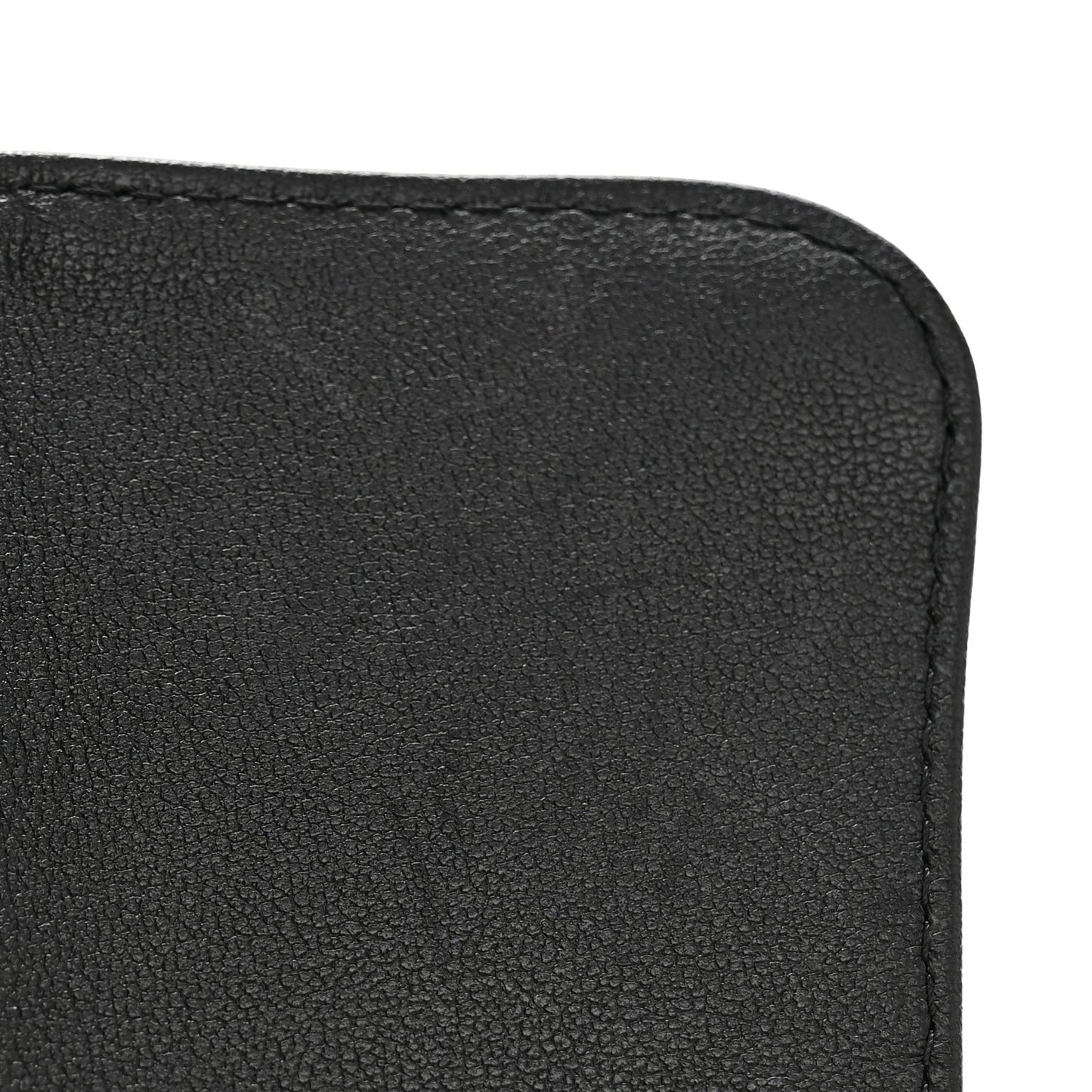 Lambskin Quilted Flap Phone Holder With Chain So Black