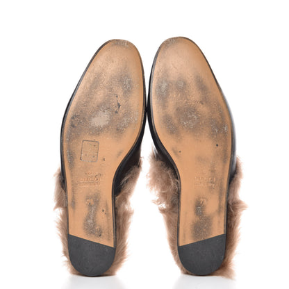 Gucci Calfskin Fur Mens Princetown Slippers 7.5 Black 7 of 14