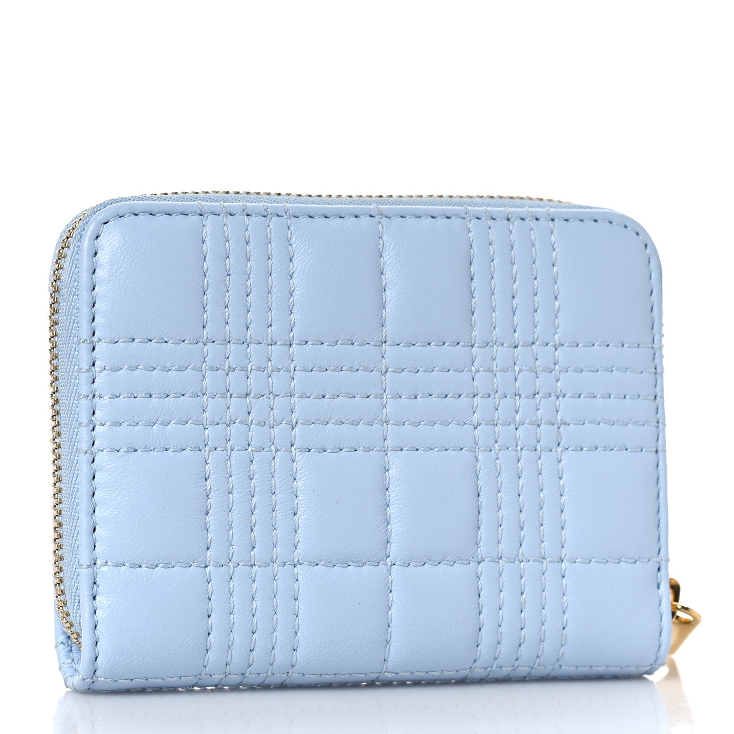 Burberry Lambskin Quilted Lola Wallet Pale Blue 3 of 9
