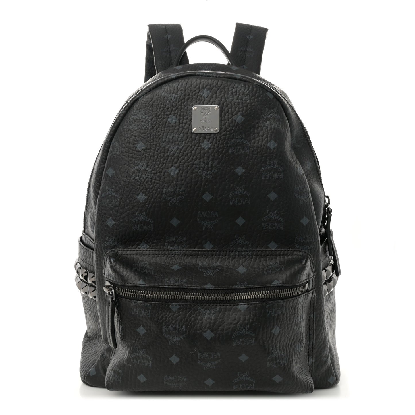 Visetos Medium Side Studs Stark Backpack Black