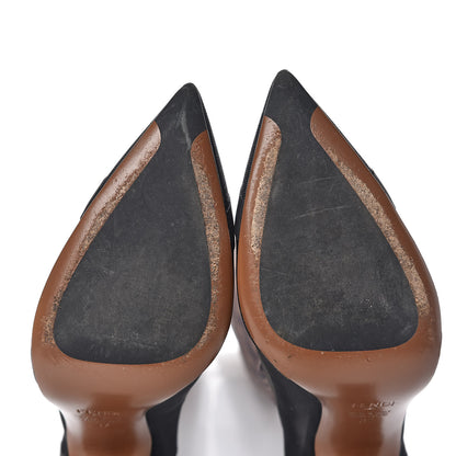 Fendi Technical Mesh FF Colibri High Heel Knee High Boots 37 Black Tobacco 6 of 12
