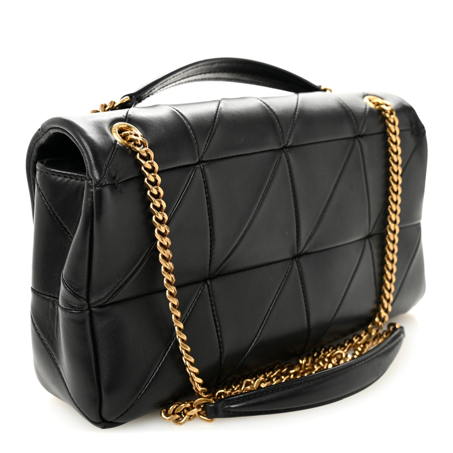 Lambskin Patchwork Monogram Medium Jamie Black