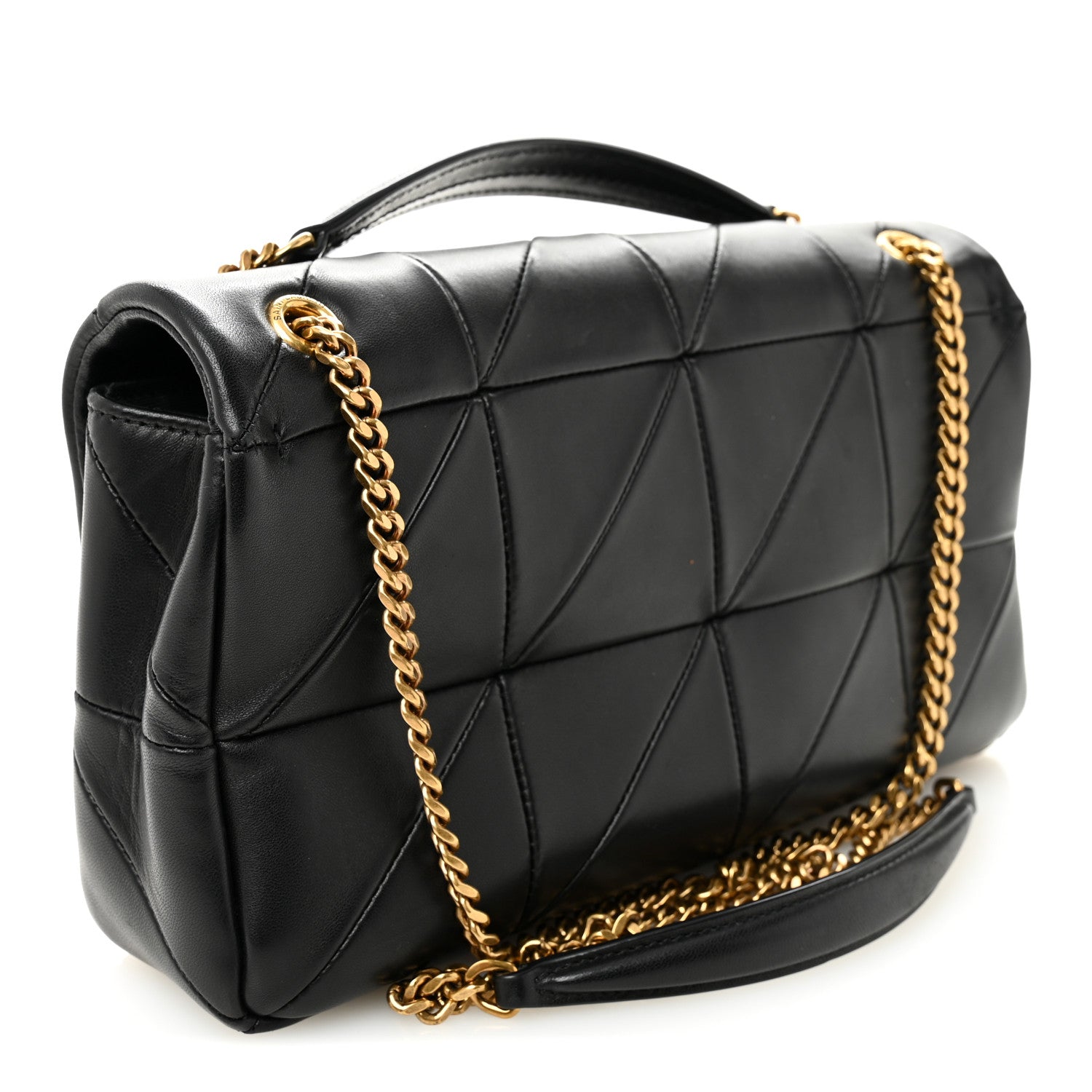 Saint Laurent Lambskin Patchwork Monogram Medium Jamie Black 3 of 11