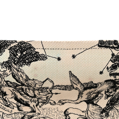 Christian Dior Canvas Embroidered Large Zodiac Toile De Jouy Book Tote Latte 10 of 11