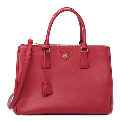 Prada Saffiano Medium Galleria Double Zip Tote Fuoco 1 of 12