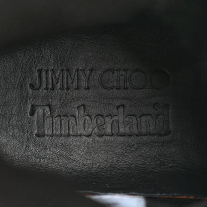 Jimmy Choo X TIMBERLAND Nubuck Swarovski Crystal Womens Ankle Boots 7 Black 8 of 11