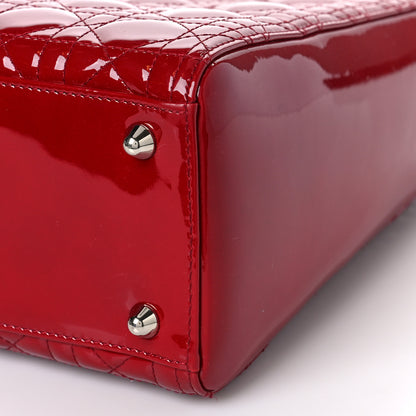 Christian Dior Patent Cannage Large Lady Dior Red 8 of 9