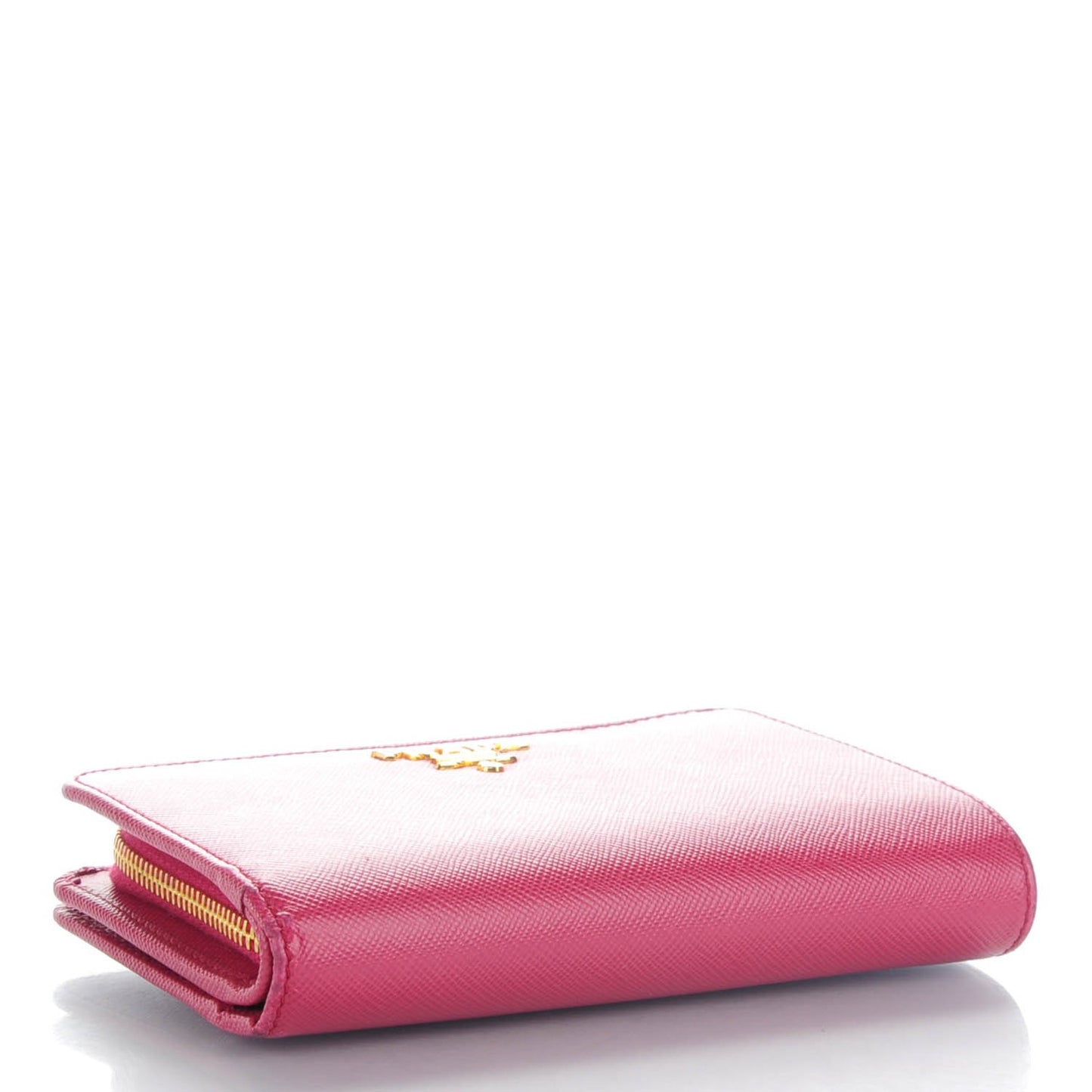 Saffiano Metal Compact Wallet Peonia