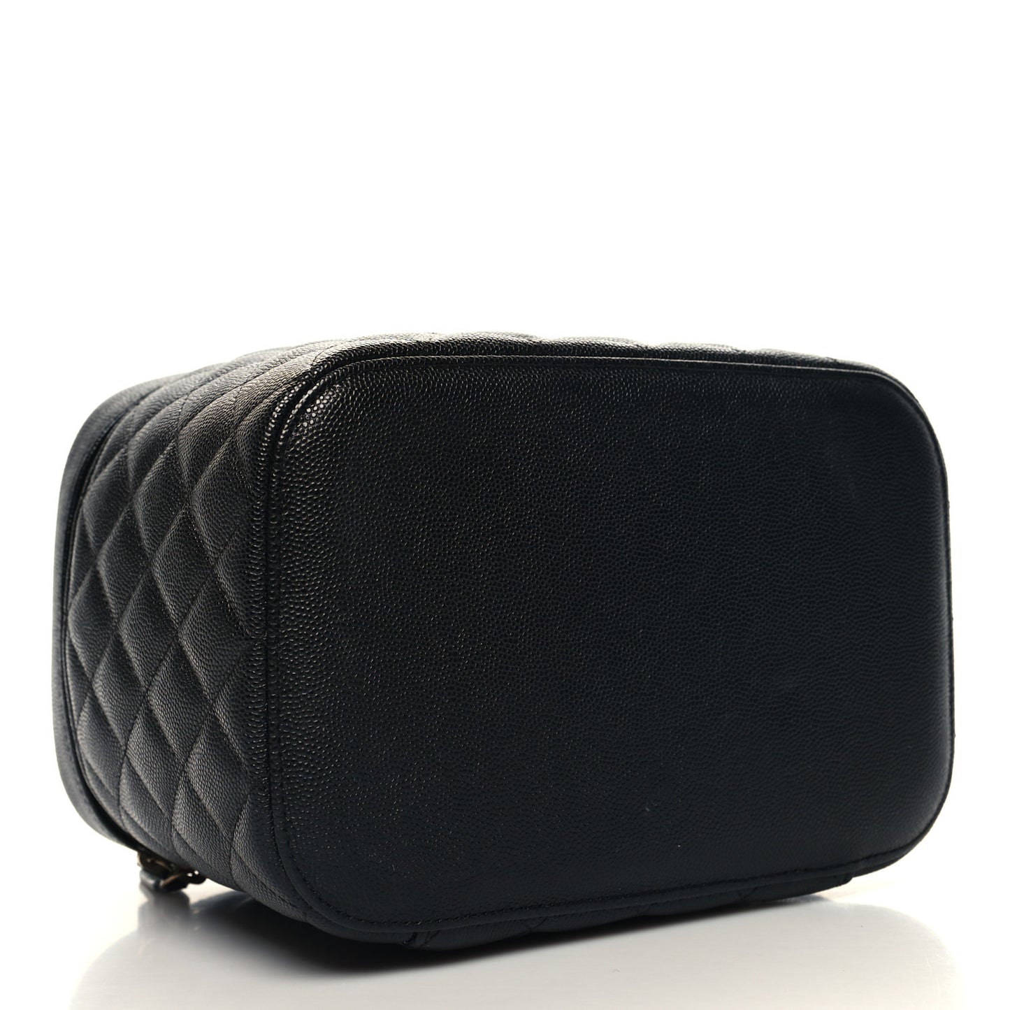 Caviar Quilted Large Vanity Pouch Navy