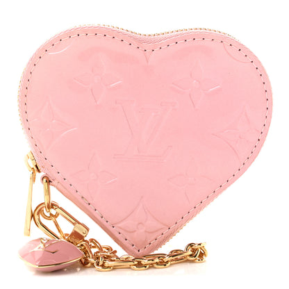 Louis Vuitton Vernis Heart Coin Purse Rose Ballerine 1 of 7