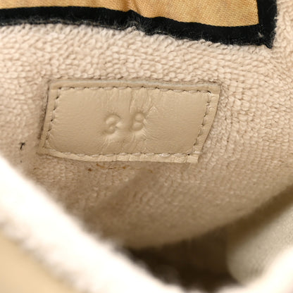 Gucci Calfskin GG Supreme Crystals Web Screener Sneakers 39 Beige Ebony Wild Rose 38 Beige Ebony Wild Rose 9 of 9