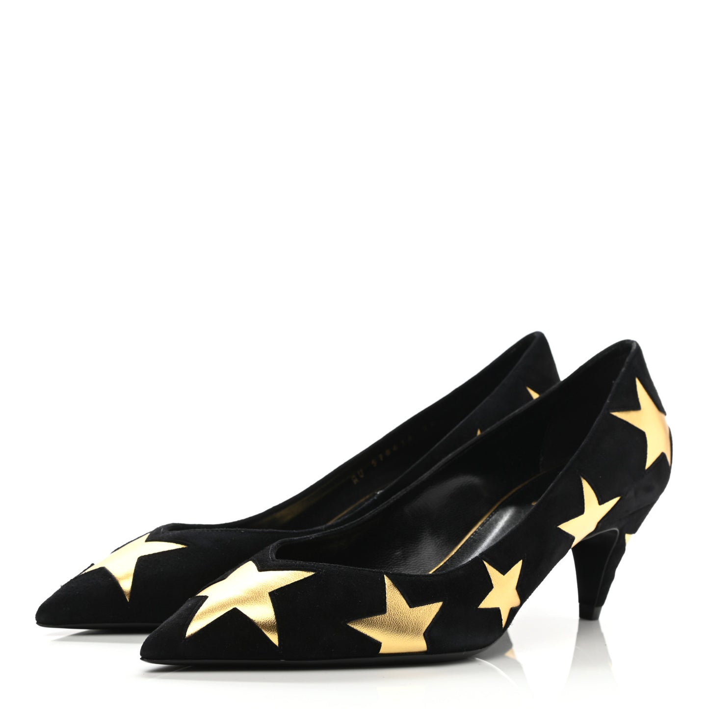 Kid Scamosciato Kiki 55 Star Pumps 38 Black Oro