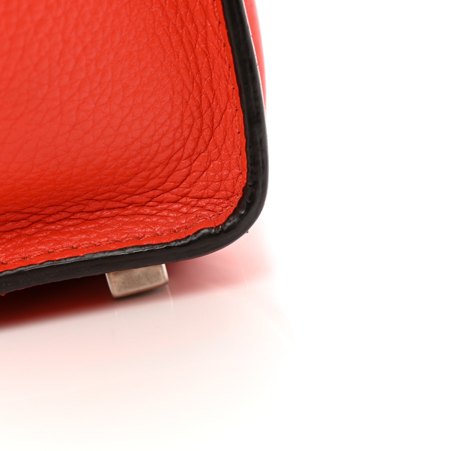 Celine Pebbled Calfskin Micro Luggage Vermillion 12 of 13