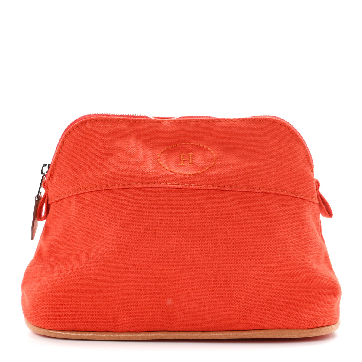Cotton Canvas Mini Bolide Travel Cosmetic Pouch Feu