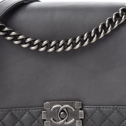 Chanel Calfskin New Medium Boy Reverso Flap Grey 10 of 11