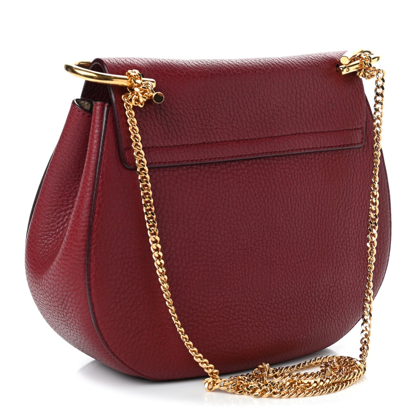 Grained Lambskin Drew Shoulder Bag Intense Red