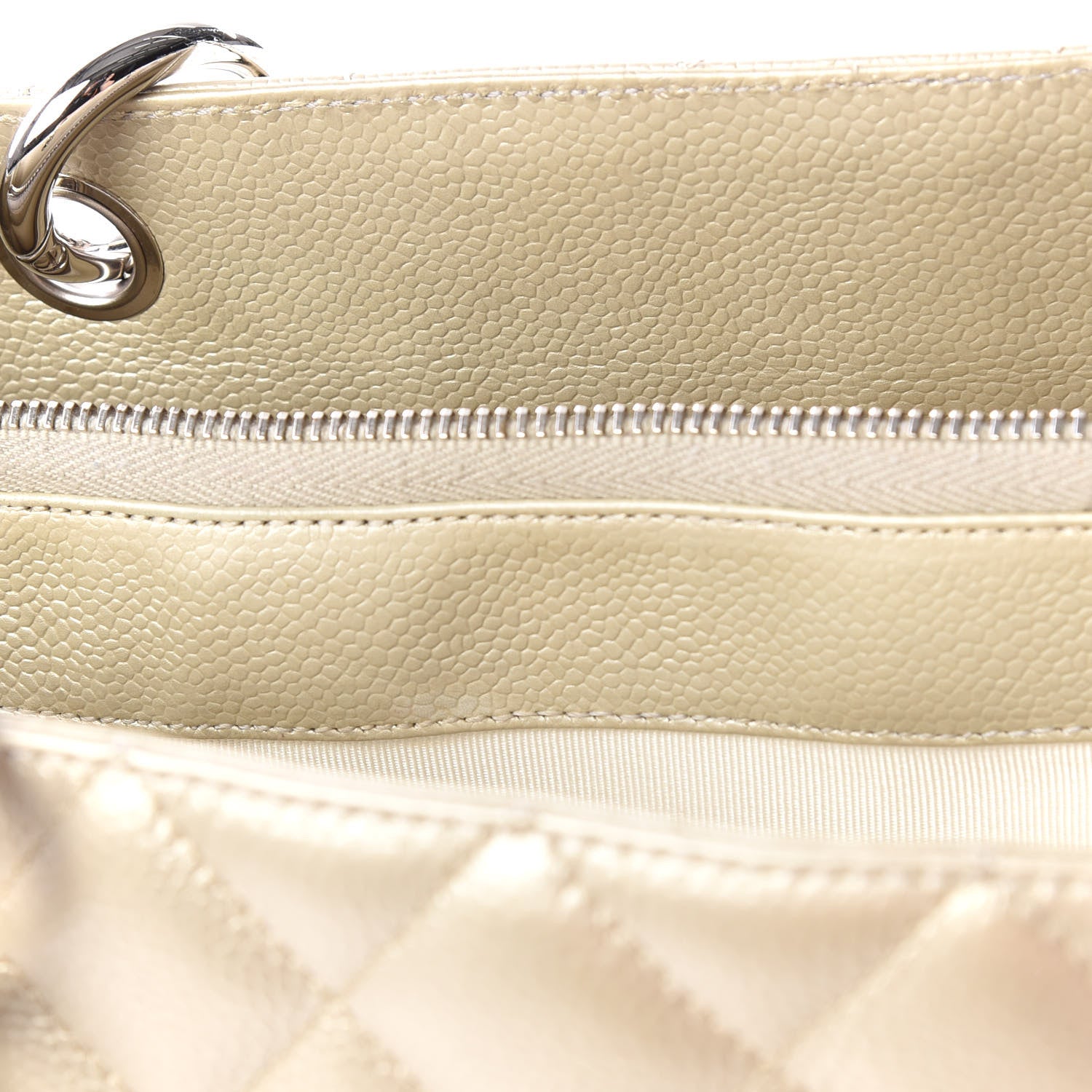 Chanel Caviar Quilted Grand Shopping Tote GST Pearl 10 of 12